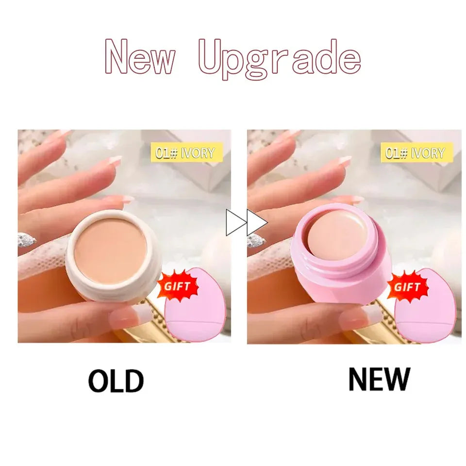 Concealer cream being applied to skin with a fingertip