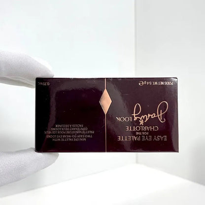 Six-color eyeshadow palette with matte and shimmer shades