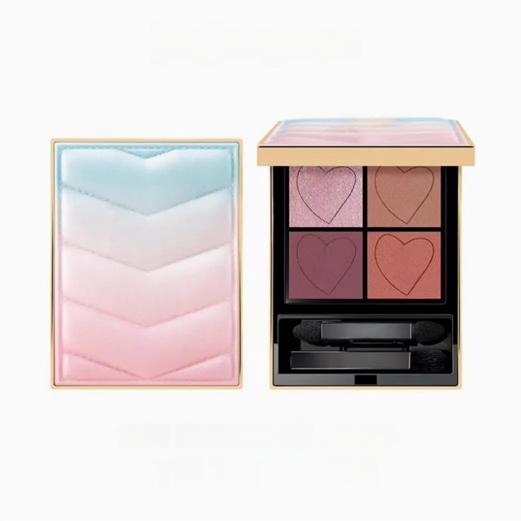 Mini clutch makeup palette with four matte eyeshadow colors in a gradient layout