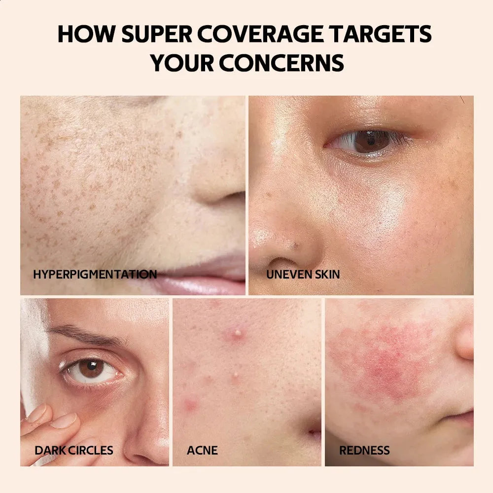 Close-up view of concealer applicator and product texture