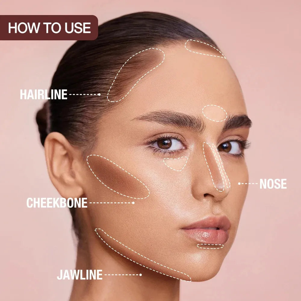 Cream contour stick showing product texture