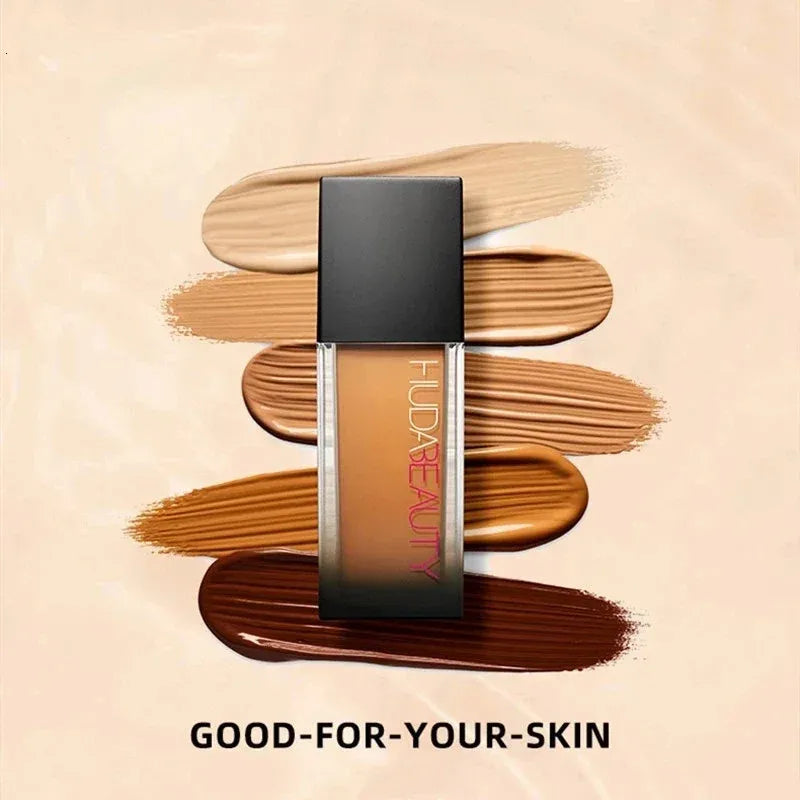 Swatch of foundation showing matte finish on skin