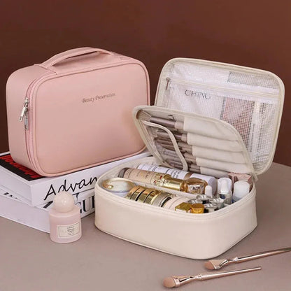 Makeup bag closed showing exterior design and color options