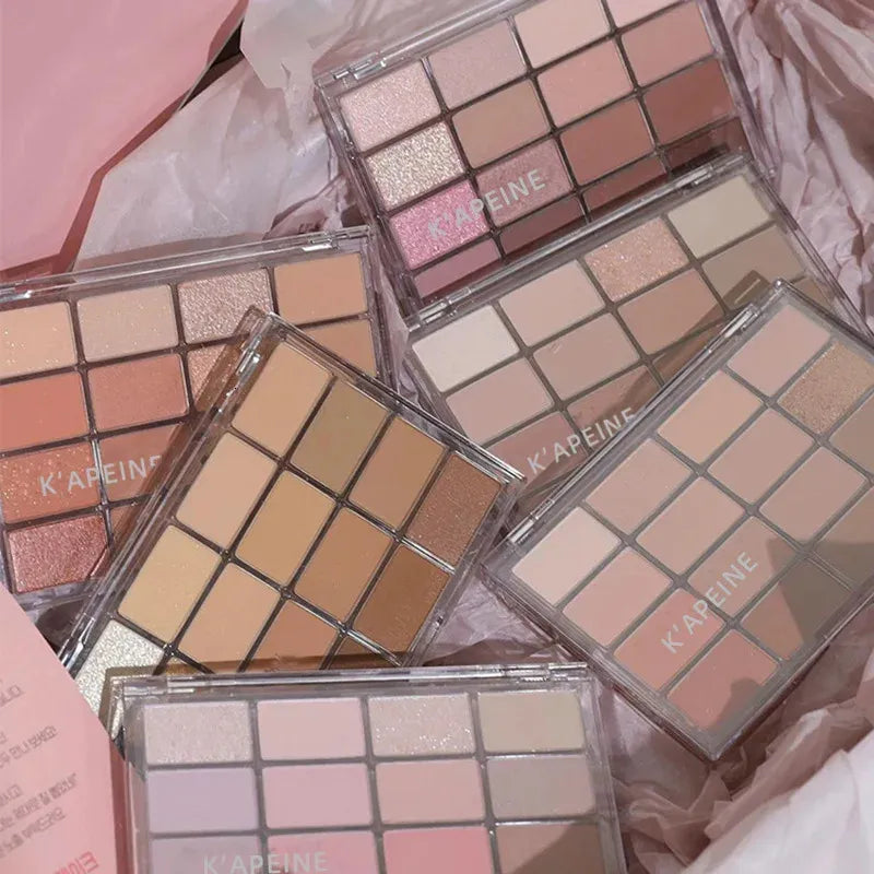Swatch demonstration of brown and pink matte eyeshadow shades