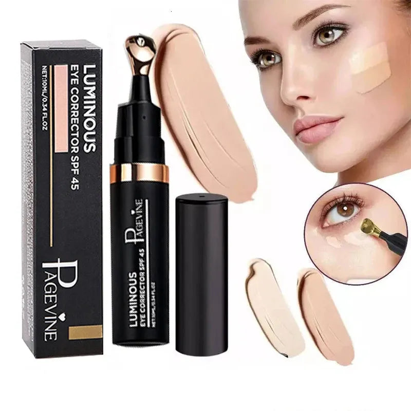 Liquid concealer in multiple shades displayed on a neutral background