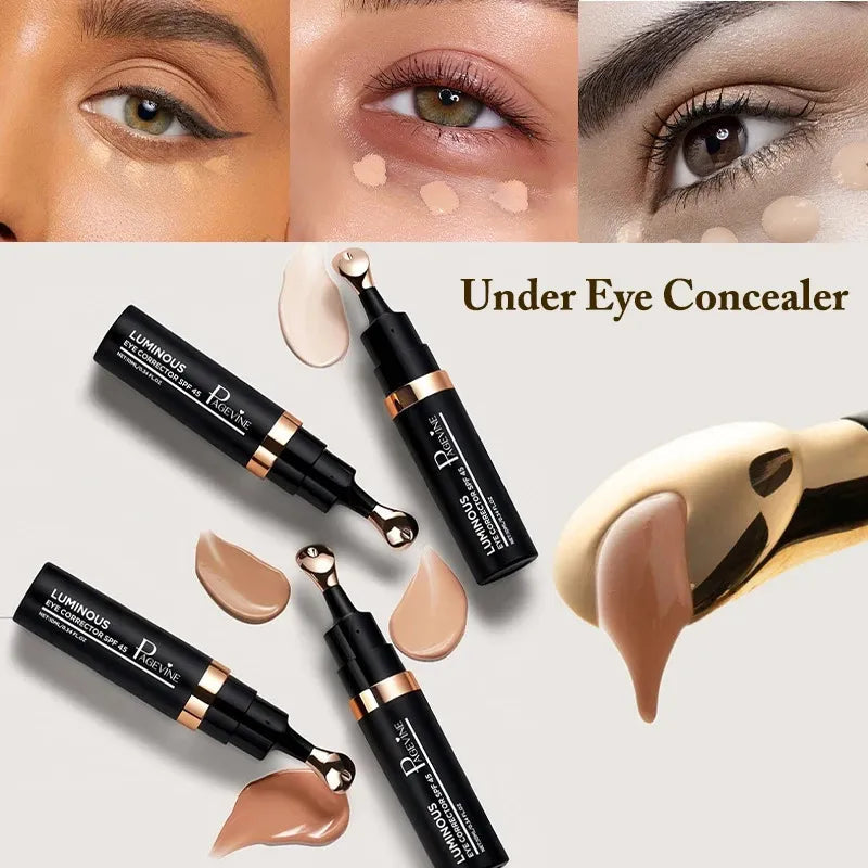 Liquid concealer in multiple shades displayed on a neutral background