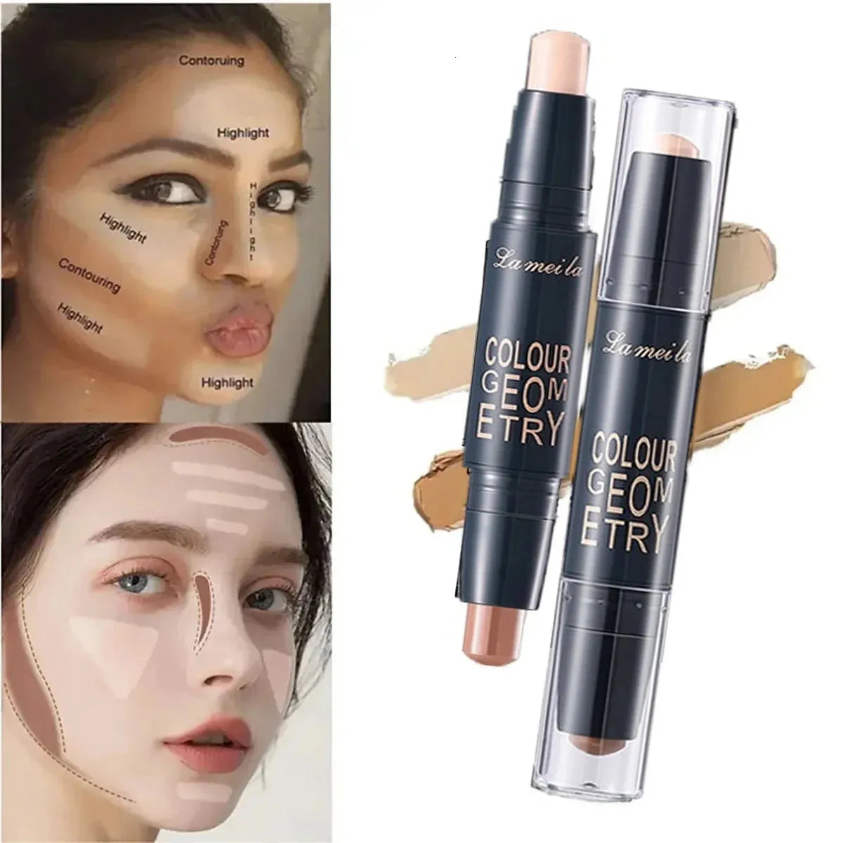 Face cream swatches showing different available shades