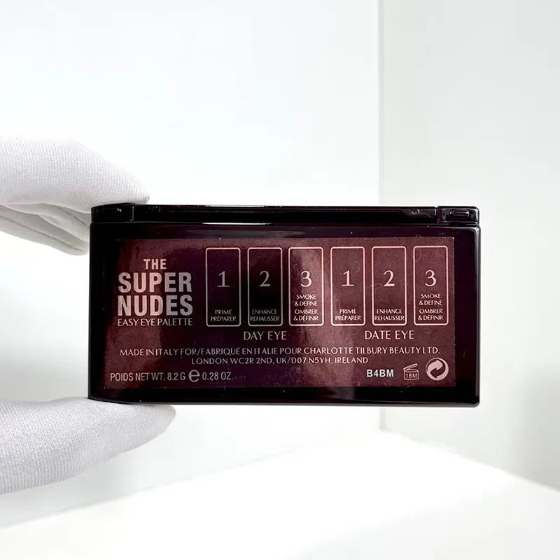 Eyeshadow palette application demonstration on eyelid