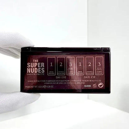 Eyeshadow palette application demonstration on eyelid