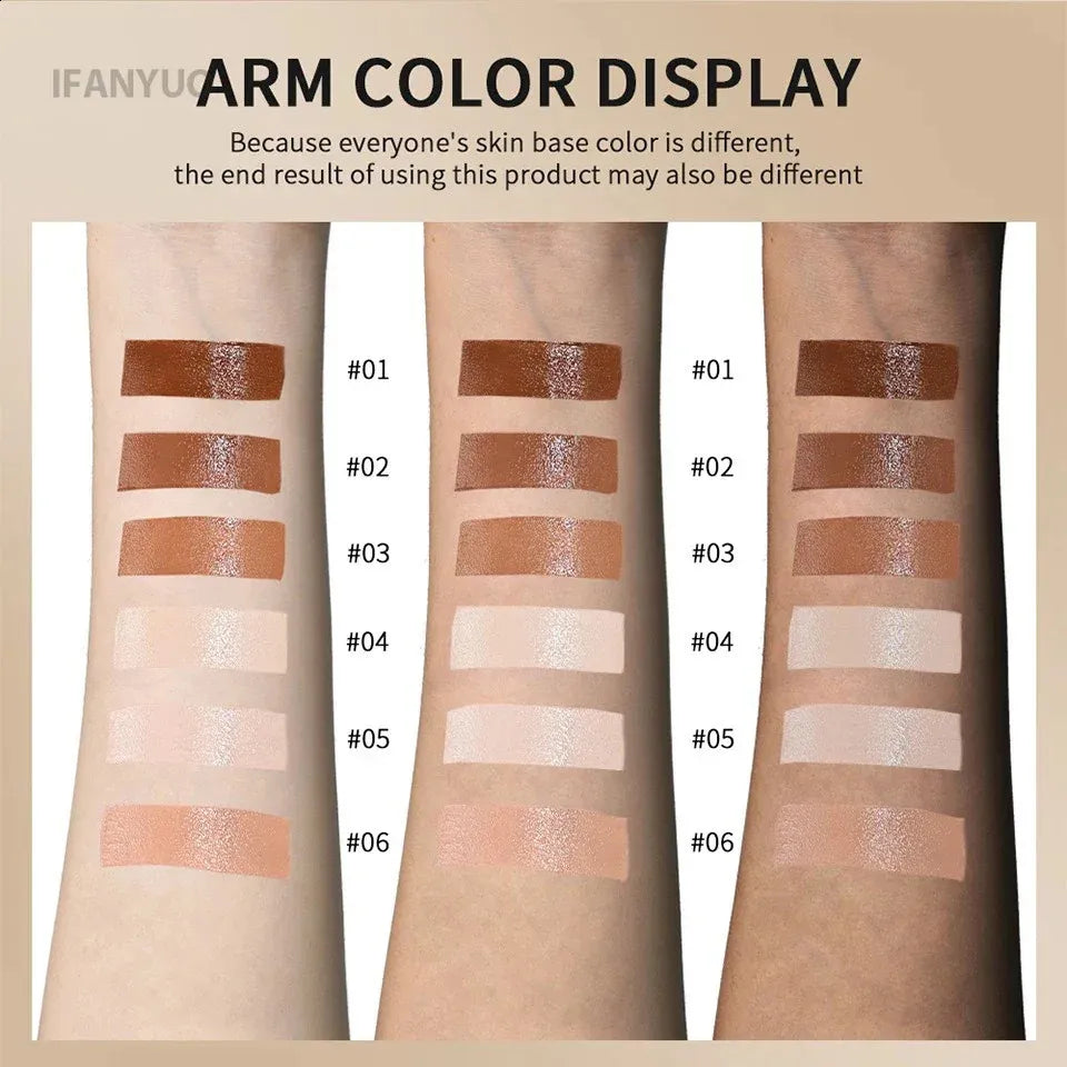 Swatch demonstration showing how the product blends into skin on a hand