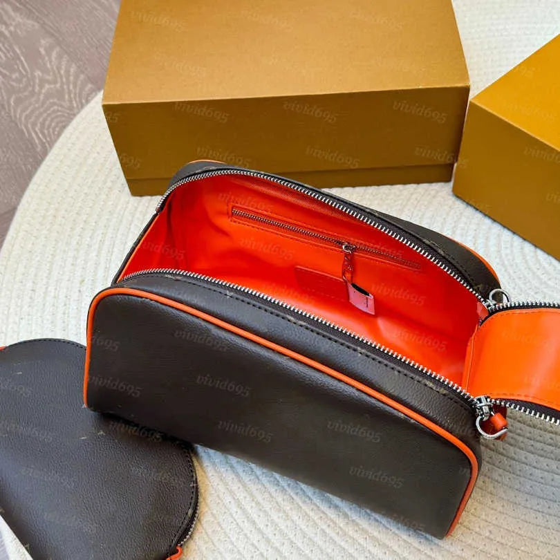 Side view showing the removable crossbody strap attached to the bag
