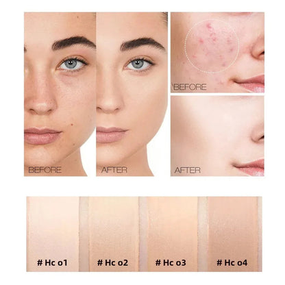 Swatches of concealer in different shades on skin