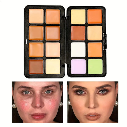 Close-up view of matte finish concealer shades in neutral brown tones