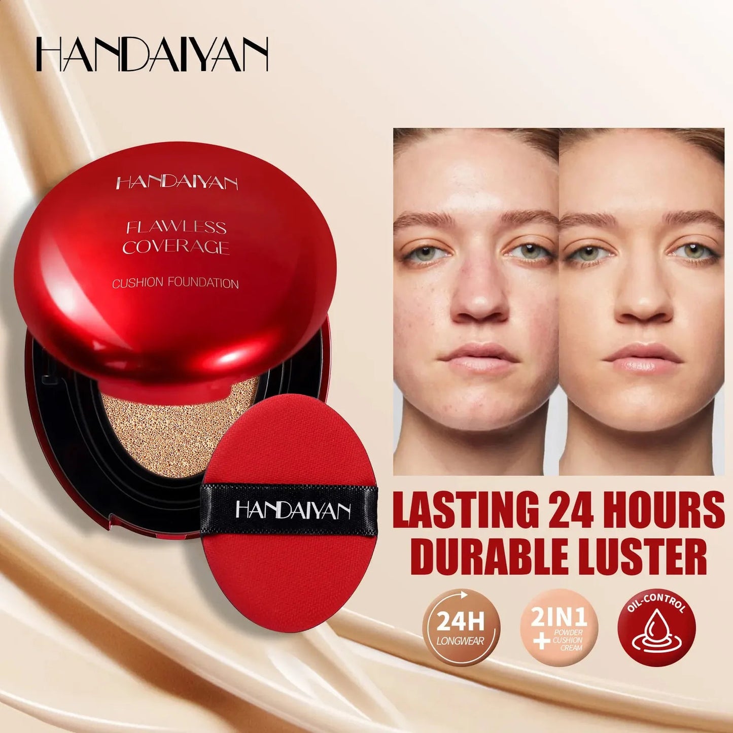 Concealer applied to under-eye area for brightening effect