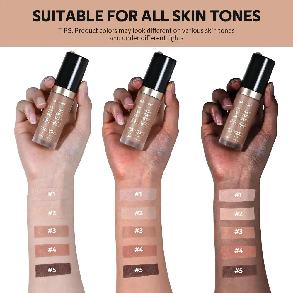 Swatch demonstration showing coverage on skin tone