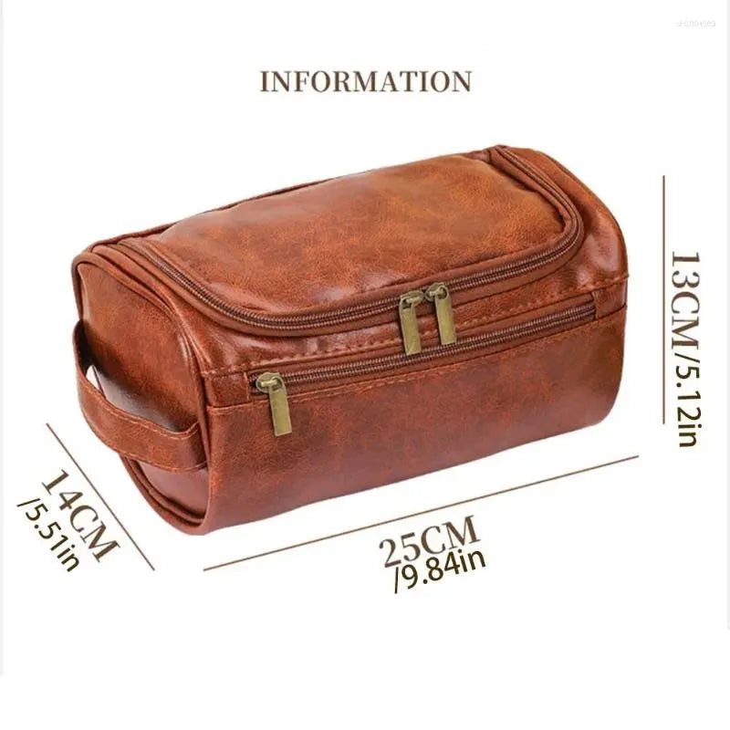 Waterproof toiletry bag interior showing large capacity storage space