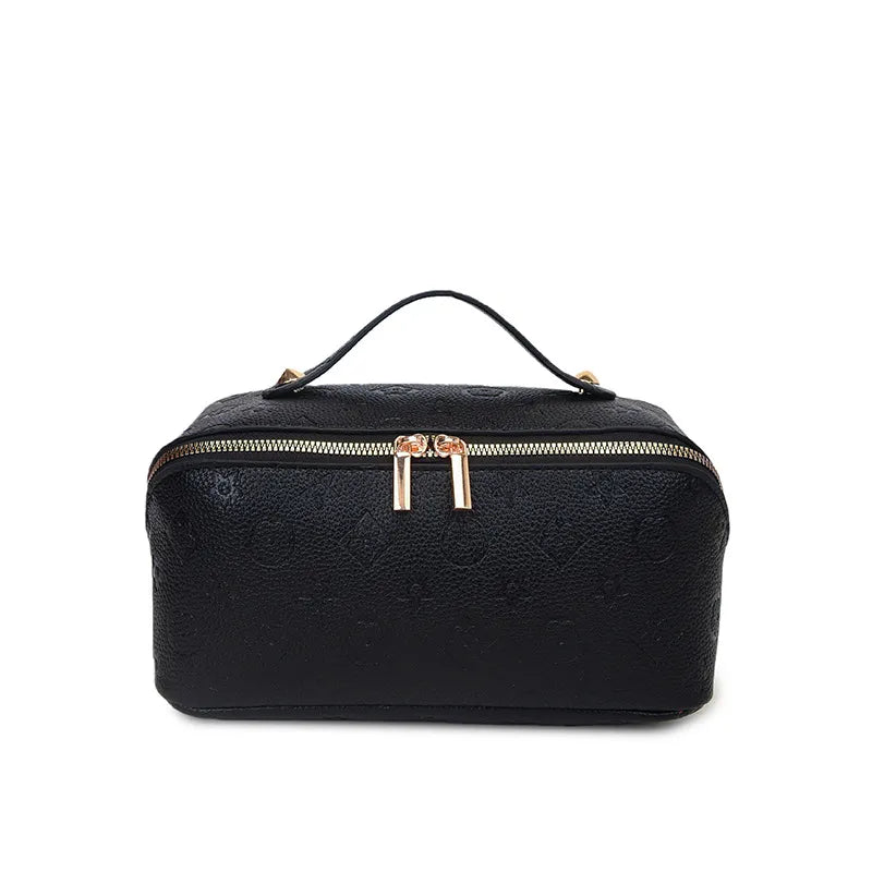 Side view of the pouch in a neutral color option for versatile use