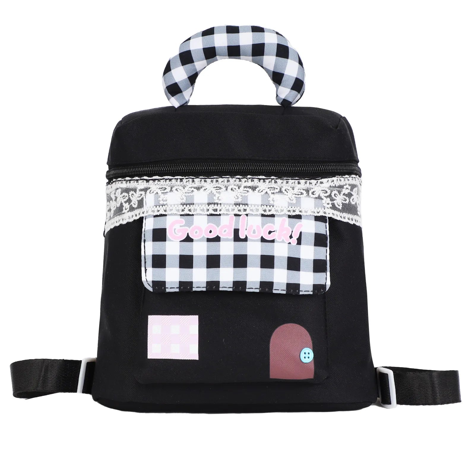 Open view showing large internal capacity of the makeup bag