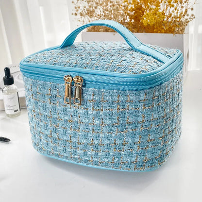 Durable toiletry bag for cosmetics storage in various colors
