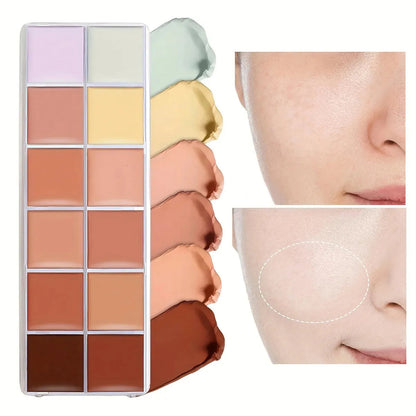 Multi-shade waterproof concealer foundation displayed in packaging