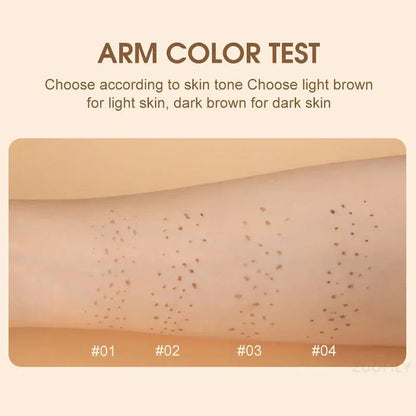 Set of cosmetic applicators in various colors arranged on white background