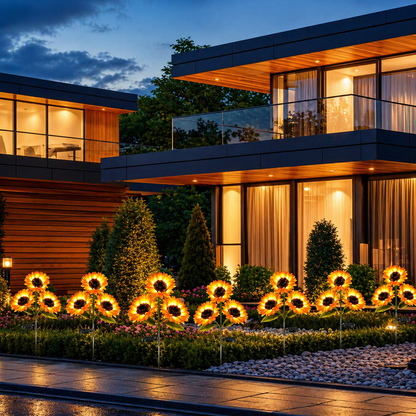 🌻Solar LED Sunflower Garden Lights, Realistic Night Glow for Yard, Lawn, Patio and Porch Decoration, Waterproof IP65