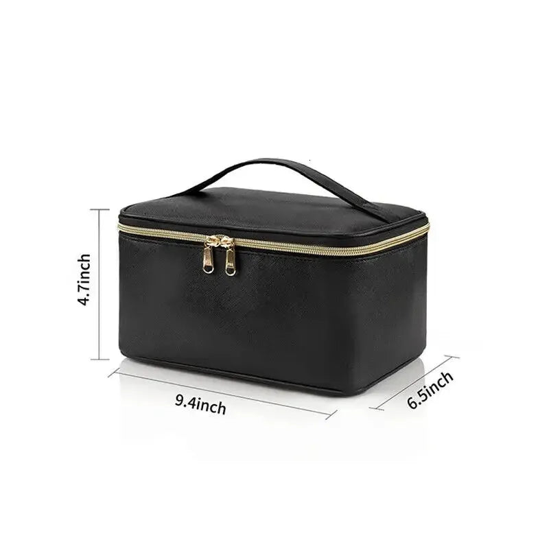 PU construction toiletry bag for organizing personal care items