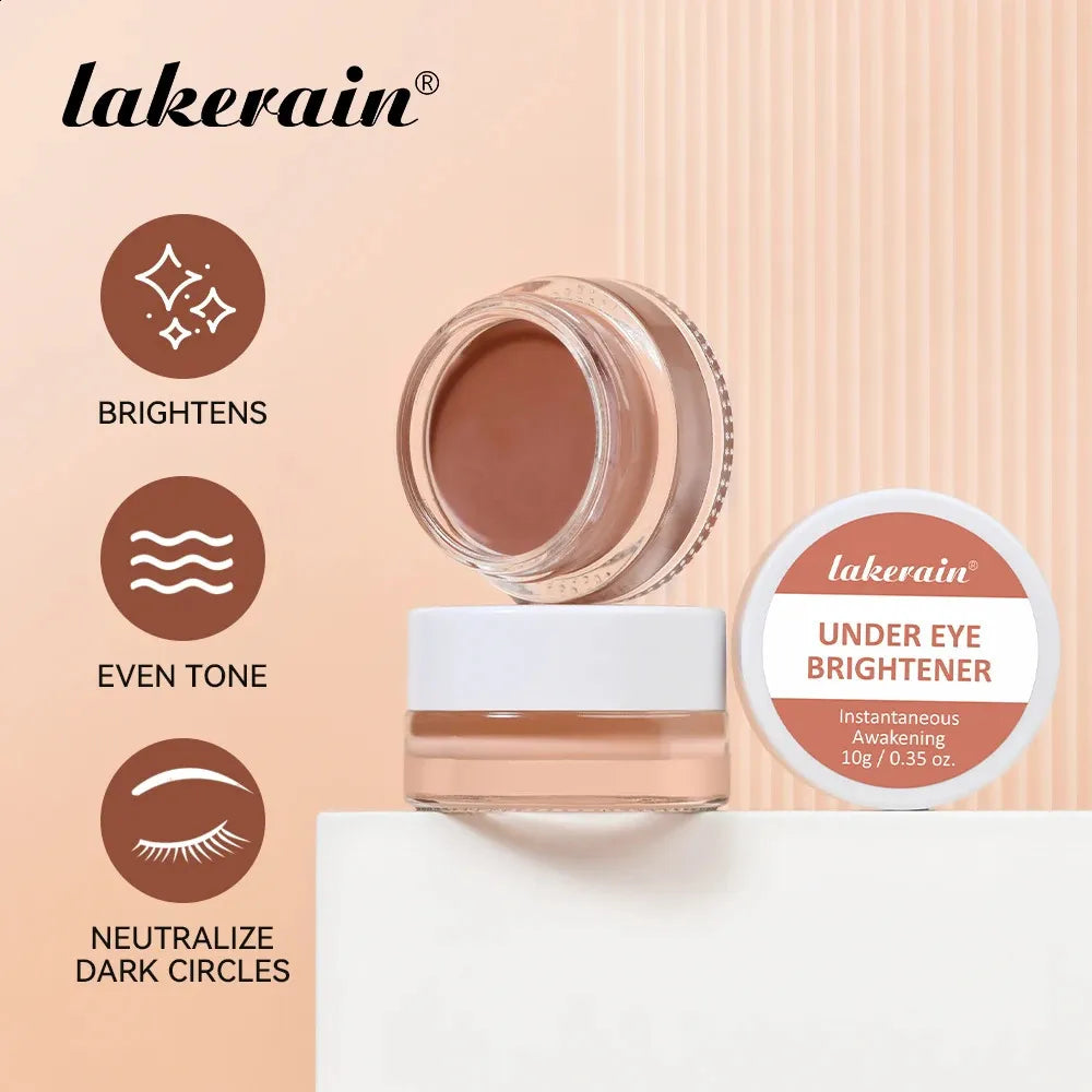 Three different shades of eye concealer displayed side by side