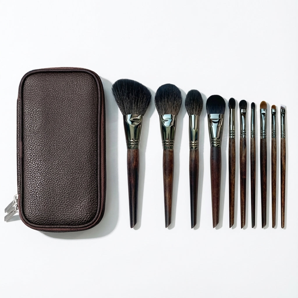 Collection Aube Nacre 10 pinceaux poils de chèvre