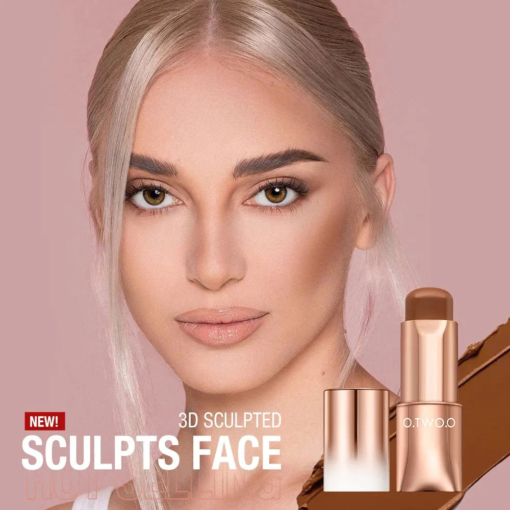 Cream contour stick applied to hand for demonstration