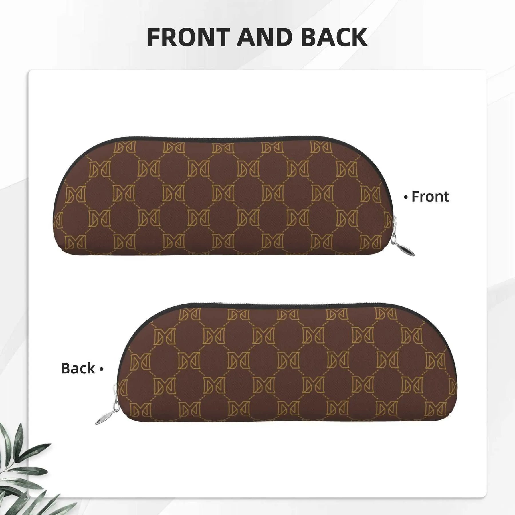 Open view showing interior of mini makeup pouch