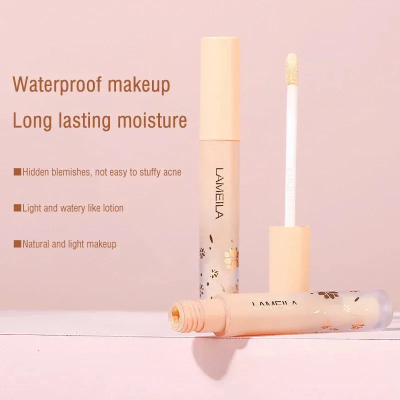 Close-up view of concealer being applied to hand for texture demonstration