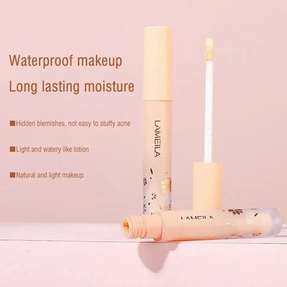 Close-up view of concealer being applied to hand for texture demonstration