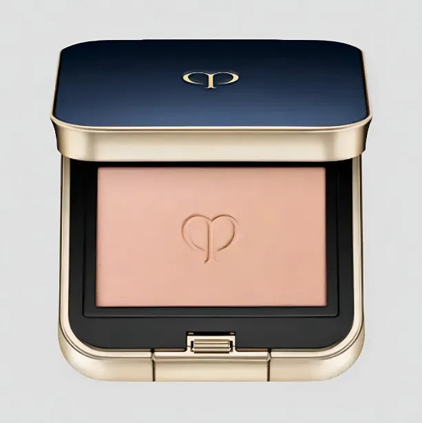 Compact makeup palette with six matte and pearlescent eyeshadow and blush shades