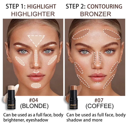 Makeup stick applied to hand showing creamy texture