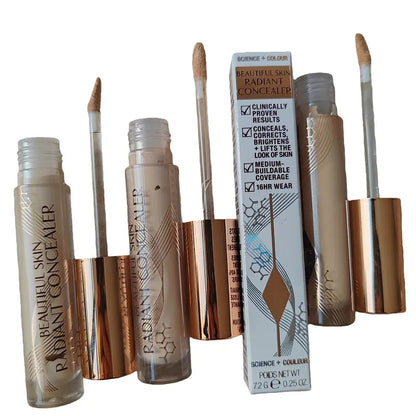 Close-up of concealer being applied to under-eye area with fingertip