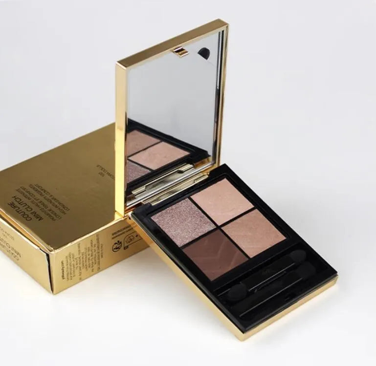 Close-up view of eyeshadow palette showing texture and pigmentation