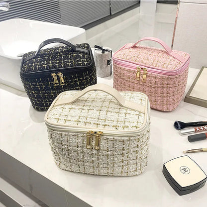 Durable toiletry bag for cosmetics storage in various colors