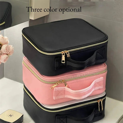 Side view of textured makeup case in available color option
