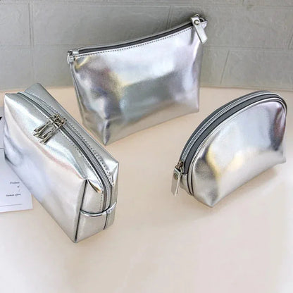 Interior view of the cosmetic bag showing spacious storage compartments