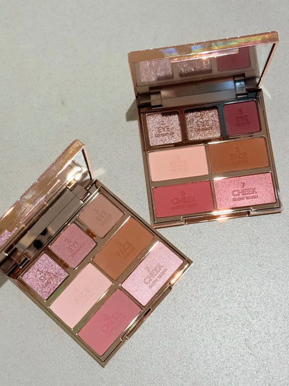 22g eyeshadow blush highlighter palette with matte powder textures