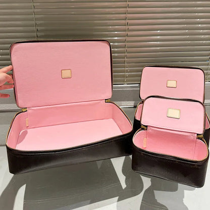 Open packing cube showing interior compartments and zippered closure