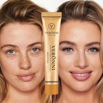 Cream concealer product in a compact container with matte finish