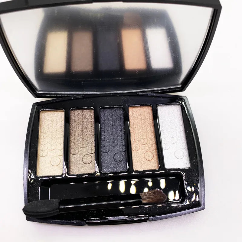 Close-up view of shimmer eyeshadow application on eyelid
