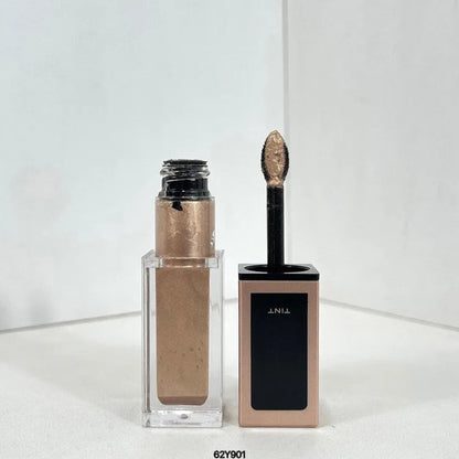 Swatch of liquid eyeshadow blush colors on skin showing pigmentation
