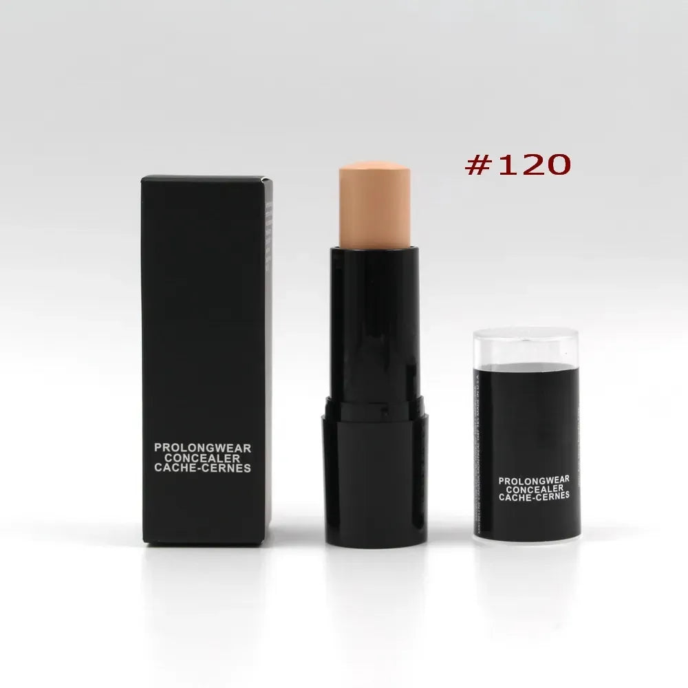 Close-up of concealer stick being applied to skin for coverage demonstration
