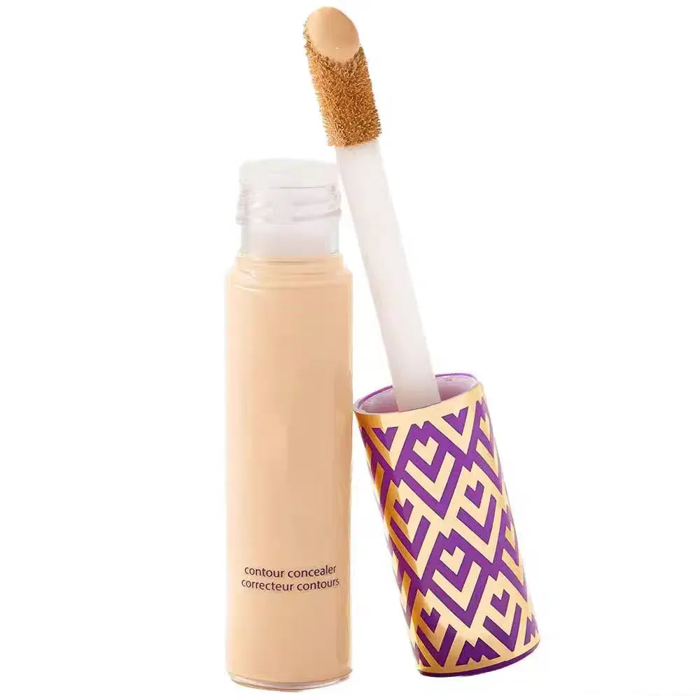Close-up view of a liquid concealer stick with applicator tip