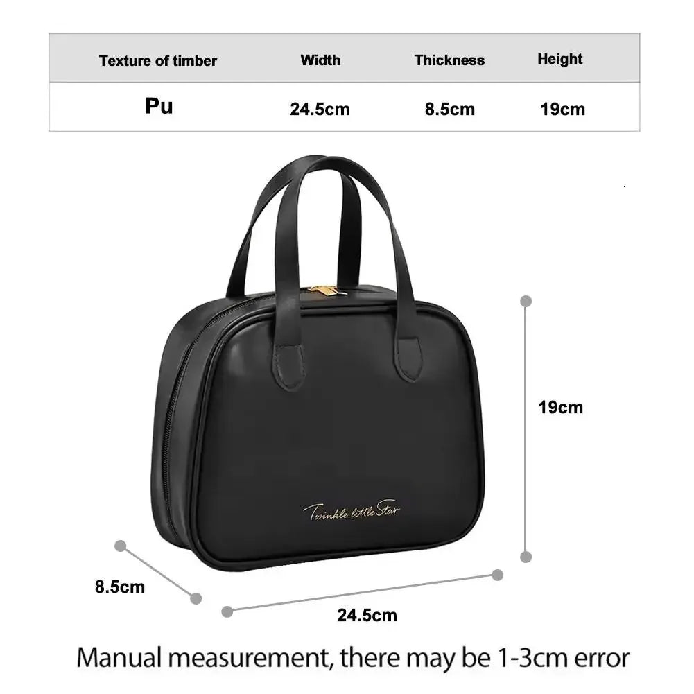 Side profile of makeup case with secure closure system