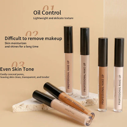 Swatch comparison showing multiple shade options of the liquid concealer