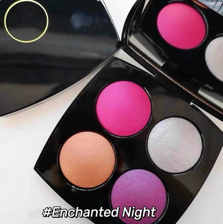 Enchanted Night eyeshadow and blush palette open showing color selection